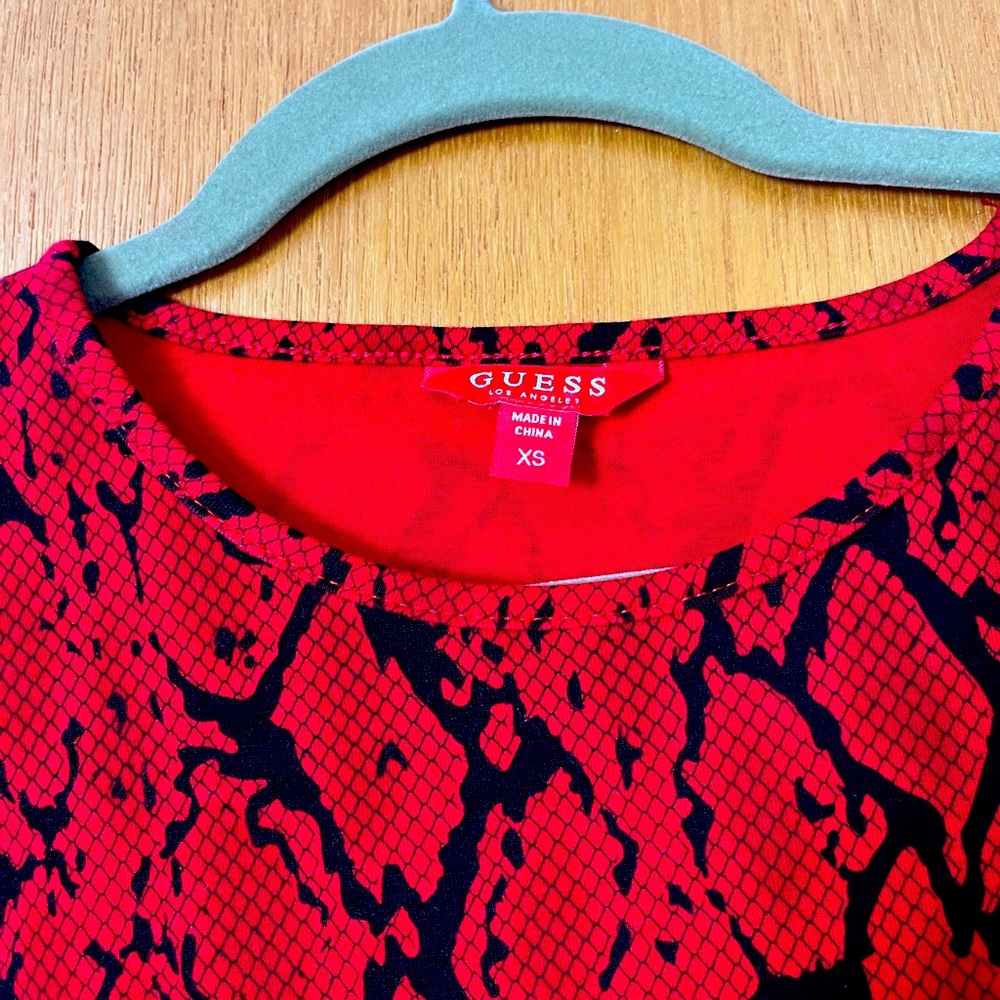 Guess dress with snake skin print